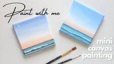 painting with me mini canvass using acrylic paint