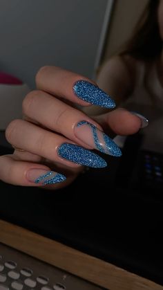 Светоотражающие голубые синие ногти стилет Cute Nail Designs, Iphone Background, Nails Inspiration, Cute Nails, Manicure, Nail Designs, Nail Art, Bts, Nails