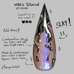 an image of nail art with instructions on how to use it