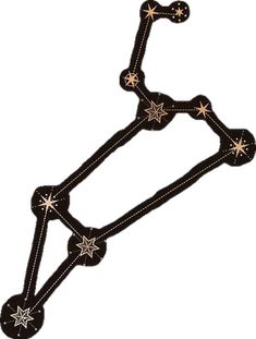 a black and gold string with stars on it