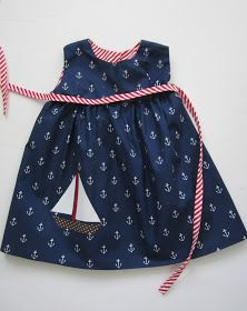 Sweet Magnolia Way: Sailboat Dress ~ Out to Sea Fabric Sea Fabric, Kids Frock, Sweet Magnolia, Baby Dress Design, Girl Dress Patterns, Sailor Dress, Sarah Jane, Dress Out, Baby Dresses