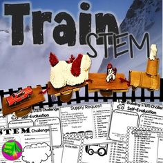 Train STEM Steam Train Dream Train Activities, Building Bridges Stem For Kids, Bridge Building Stem Activities, Elevator Stem Challenge, Holiday Stem, Science Stem, Stem Engineering, The Polar Express, Christmas Stem