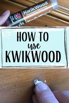 someone is holding up a sticker with the words how to use kwkwood on it