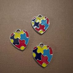 Autism heart puzzle charms Select your quantity About the size of a quarter * Heart Puzzle, Puzzle Piece, Atlanta Ga, Puzzle Pieces, Atlanta, Enamel Pins, Charms, Gems, Craft Supplies