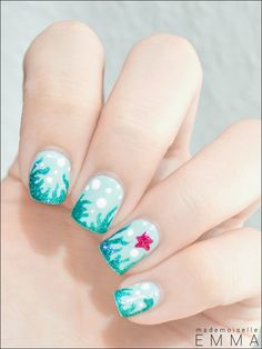 Under the Sea Nails Emma Peterson, Under The Sea Nails, Nails Ocean, Ocean Nail Art, Ocean Nails, Sea Nails, Nails Beautiful, Finger Nail Art