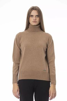 Baldinini Trend Beige Wool Women Women's Sweater Haute Couture Brands, Women Turtleneck, Beige Pullover, Turtleneck Style, Sweater Turtleneck, Cashmere Fabric, Cashmere Color, Sweater Trends, Womens Turtleneck