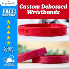 Introducing our Debossed Wristbands, meticulously crafted with precision-engraved lettering. Each customized message is expertly etched into the silicone using an advanced imprint mold, resulting in a deep-cut effect. These 1/2-inch wristbands serve as eye-catching accessories, perfect for promoting fundraisers, advertisements, and campaigns. With our affordable prices, you can choose from a range of captivating styles, including embellished solid, segmented, or swirled debossed bands. Rest assured, your message and artwork will be seamlessly molded directly into the wristbands. Crafted from hypoallergenic and non-toxic silicone, our wristbands are not only safe but also highly sought-after for branding opportunities. They offer an excellent way to showcase support for your community group Silicone Bracelets, One Drop, Party Favours, Text Logo, Promotional Item, Promote Your Business, Wristbands, Community Group, Trade Show