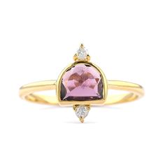 Elegant Stackable Tourmaline Rings, Pink Cocktail Ring, Gemstone Diamond Ring, Pink Cocktails, Tourmaline Gemstone, Pink Tourmaline, Cocktail Rings, Earings Piercings, Tourmaline