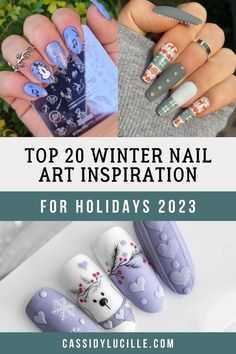 Looking for some winter nail art inspiration for the holiday season? Check out these top 20 winter nail art designs that will give you the perfect winter wonderland nails. From snowflake patterns to winter nail designs inspired by icicles, these nail art designs will add a festive touch to your cold-weather style. Tap here to check them out! Penguin Nail Art, Monochromatic Nails, Snowman Nail Art, Winter Nail Art Designs