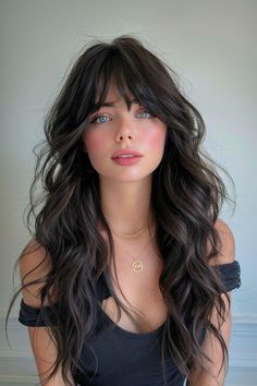 Bangstyle Hair Long Curtain, Shaggy Hair Ondulado, Natural Curly Hair Cuts, Mermaid Hair, Layered Hair