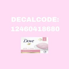 dove pink rose deodorant soap on a pink background with the words decalcode