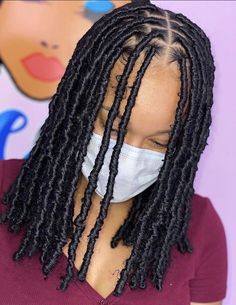 Locs With Middle Part, Natural Hair Braids For Black Women, Simple Braiding Hairstyles, Loc Braids, Locs Hairstyles For Women, Crochet Hairstyles, Soft Locs, Butterfly Locs