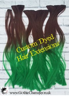 Custom Dyed & Handtied Hair Extensions. I have all my own bulk hair dyed to order so you can have any colour combination you like, just contact me with your requirements & I will make something special for you. The only limit is your imagination! Up to 24 inches long. Just let me know how long you need them & where you want the colour change to start. Made with two handmade wefts stitched together so you get a thicker hair piece.  Widths available: 8 inches 6 inches 4 inches 2 inches 1.25 inches Lilac Highlights, Grey Hair Extensions, Black Hair Ombre, Crochet Dreads, Hair Dyed, Hair Extension Clips, Natural Hair Extensions, Ombre Hair Extensions, Lavender Hair