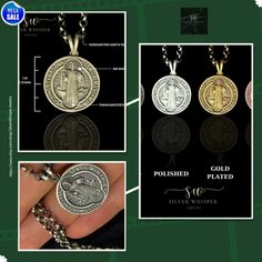 Ready for an epic shopping spree? Saint Benedict 925k Silver Medallion Necklace - Christmas Gift - Religious Christian Gift - Catholic Necklace, at a mind-blowing price of $94.50 Don't wait!
#MedallionNecklace #PendantNecklace #MenNecklace #CatholicNecklace #ChristianNecklace #BirthdayGift #SilverNecklace #ReligiousGift #SaintBenedict #CrossNecklace Collectible Silver Christmas Jewelry, Gold Christmas Collectible Jewelry, Spiritual Oval Pendant Jewelry With Miraculous Medal, Spiritual Miraculous Medal Pendant Jewelry, Silver Necklace With Miraculous Medal For Gift, St Benedict Necklace Gold, Mens Silver Pendants, Saint Benedict Medal, Catholic Necklace