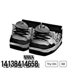 a pair of black and white shoes with the words nnnx on it's side