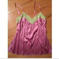 Moda International For Victoria's Secret Pink & Green Chemise Nwt Made To Wear As A Top Not A Slip Small Adjustable Straps Never Tried On No Trades Smoke Free Home Final Sale No Returns Pink Fitted Feminine Camisole, Pink Cami Top For Daywear, Pink Camisole For Summer Daywear, Fitted Pink Camisole For Daywear, Pink Camisole Sleepwear For Spring, Pink Fitted Sleepwear For Spring, Fitted Pink Sleepwear For Spring, Pink Cami Sleepwear For Spring, Chemise Outfit