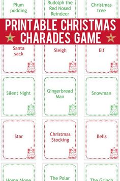 printable christmas game for kids to play with the santa clause and other holiday games