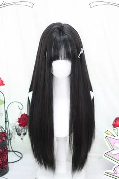 Process Time: Could be shipped out in 1-3 working days. Fabric:  High-Temperature Silk Style types:  Sweet Lolita Season:  Spring, Summer, Autumn, Winter Length:  65cm Notice:  Any of the accessory is not included. Style Types, Straight Wigs, Silk Style, Sweet Lolita, Straight Wig, High Temperature, Season Spring, Autumn Winter, Wigs