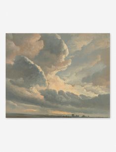 an oil painting of clouds in the sky