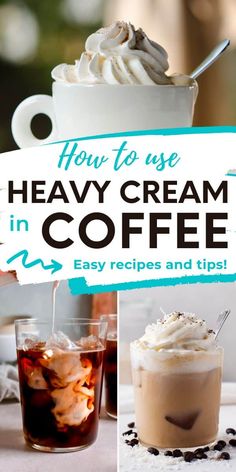 how to use heavy cream in coffee