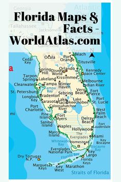 the florida maps and fact's world atlas com