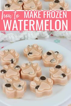 how to make frozen watermelon dog paw treats