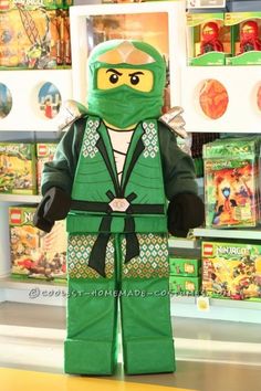 Lego Ninjago Halloween Costume, Lego Ninjago Halloween, Homemade Costumes For Boys, Ninjago Costume, Gumpaste Figures, Ninja Halloween, Costumes For Boys