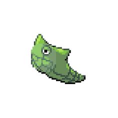 an image of a pixelated animal head on a white background in the style of 8 bit video game art