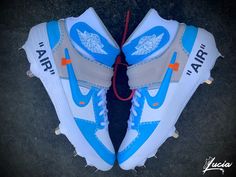 a pair of sneakers with the word air force painted on them