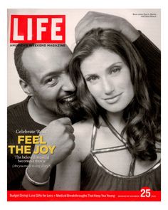 the cover of life magazine with a man and woman posing for a photo on it