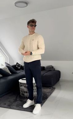 Winter Formal Dresses For Men, Man Thanksgiving Outfit, Birthday Outfit Men Winter, Black Knit Sweater Outfit Men, Thanksgiving Outfits For Men, Classy Winter Outfits Men, Red Crewneck Outfit Men, Teen Boy Dressy Outfit, Boy Semi Formal Outfit