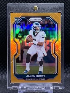 a football card with the name jalen hurts on it