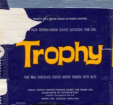 a blue and yellow advertisement for prophy, with the word prophy on it