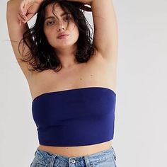 Intimately Free Free People So Classic Tube-Style Bandeau Top That Offers The Support Of A Bra With The Comfort Of A Cami. The Best Bandeau You Need ! 1. It Stays Up. The Top And Bottom Have A Tiny Bit Of An Elastic That Just Perfectly Holds It In Place. 2. Its So Incredibly Soft!! Cropped Silhouette Pull-On Style Strapless Design Tube Top With Soft, Stretchy Fit. Casual Everyday Wear Minimalist, Classic Color: Blue Closure: Pullover Material: Rayon, Spandex Care: Machine Wash New Without Tags S Blue Tube Top With Built-in Bra For Summer, Blue Fitted Bandeau Tube Top, Fitted Blue Bandeau Tube Top, Blue Stretch Bandeau Crop Top, Blue Stretch Strapless Tube Top, Blue Stretch Bandeau Tube Top, Blue Stretch Bandeau Top, Blue Seamless Bandeau Top, Spring Blue Seamless Tube Top