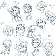 some character sketches for an animation movie