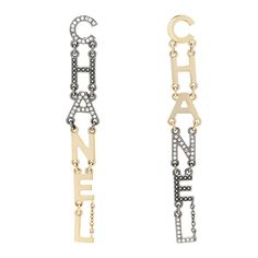 This is an authentic pair of CHANEL Crystal Pearl Chanel Bright Young Things Earrings in Gold and Ruthenium. These long earrings are crafted of faux pearl and crystal-encrusted letters in silver and ruthenium. Bright Young Things, Chanel Earrings, Chanel Jewelry, Earrings In Gold, Crystal Pearls, Long Earrings, Earrings Gold, Faux Pearl, Gold Earrings