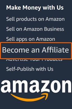 an amazon ad with the words, make money with us sell products on amazon and sell on amazon business