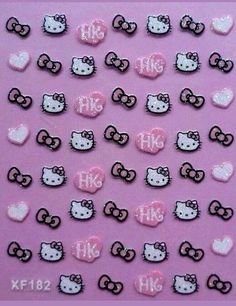 Hello Kitty Stickers, Hello Kitty Nail, Hello Kitty Nails Art, Kitty Nail, Hello Kitty Makeup, Stickers Cartoon, Nail Stickers Decals, Cute Hello Kitty, Hello Kitty Nails