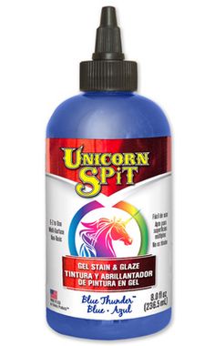 unicorn spirit gel stain and glaze for horses, blue - throated / 8oz