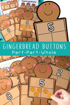 the gingerbread buttons activity is shown with text overlay that reads, how to make gingerbread buttons part 2