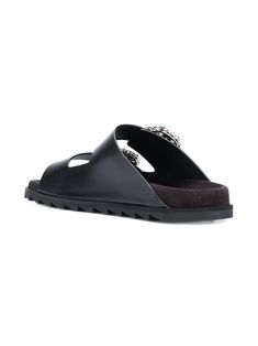 Slidy viv leather sandals by Roger Vivier. This item is in size 41 and the color is Black Leather Sandals Women, Roger Vivier, Louis Vuitton Shoulder Bag, Bottega Veneta, Leather Sandals, Womens Sandals, Prada, Dior, Chanel