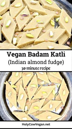 Vegan Badam Katli (Almond Barfi) Badam Katli, Best Indian Recipes, Vegetarian Indian, Vegan Inspiration, Fool Proof Recipes, Vegan Restaurants