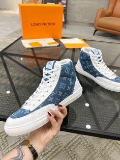 Size: 35-47 It comes with Dust box, Care manual, Tag, and Paper bag.Size Guide: Fashion Shoes Sneakers, Louis Vuitton Shoes, Red Bottoms, Hi Top, Sneaker Brands, Designer Boots, Designer Sneakers, Sustainable Materials, Quality Fashion