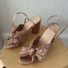 New With Box, Size 9.5, But I’m A Size 8 And They Fit Perfectly. Bought For A Wedding But Ended Up Not Matching My Dress. Never Worn Other Than Trying Them On, Like New Condition. Dune Color Is A Warm Pinkish Nude. Spring Cocktail Slingback Sandals, Spring Cocktail Slingback Heels, Feminine Slingback Sandals For Party, Feminine Slingback Party Sandals, Luxury Stacked Heel Party Heels, Luxury Sandals With Stacked Heel For Party, Luxury Party Sandals With Stacked Heel, Loeffler Randall Shoes, Metallic Sandals