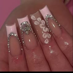 Brand New Handmade Comes With Instructions And Pro Nail Tips For Long Lasting Nails And Recommendations From Me :) ***All Orders Are Made To Order So Please Allow 7-10 Days Before Shipping*** Prom Nail, Floral Nail