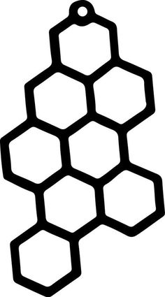 a black and white image of hexagons