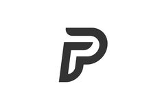 the letter p is made up of black and white letters, which appear to be capitalized