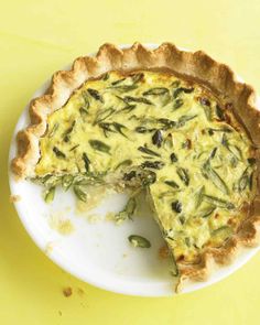 a close up of a pie on a plate