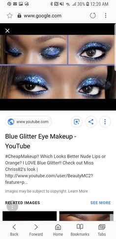 Navy Blue Makeup Looks Black Women, Navy Blue Smokey Eye, Navy Blue And Silver Makeup Looks Black Women, Blue Glitter Eye Makeup, Dark Blue And Silver Eyeshadow, Dark Blue Glitter Eyeshadow, Blue Eyeshadow Makeup, Blue Smokey Eye