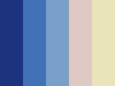 the color scheme is blue, yellow and pink with some white in it's center